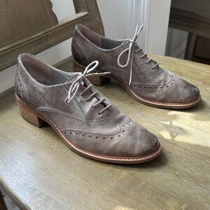 Paul Green Taupe Leather Women's Loafers